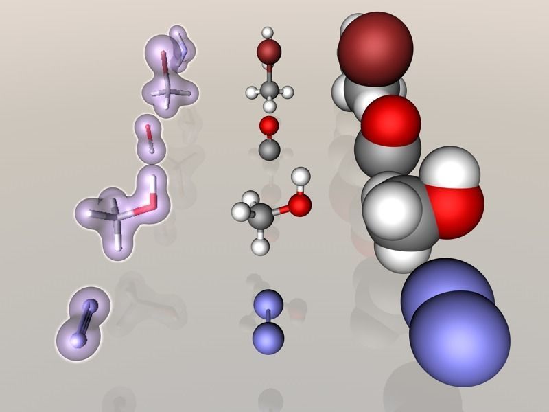 Collection of tiny molecules 3D model_8