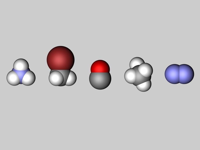 Collection of tiny molecules 3D model_6
