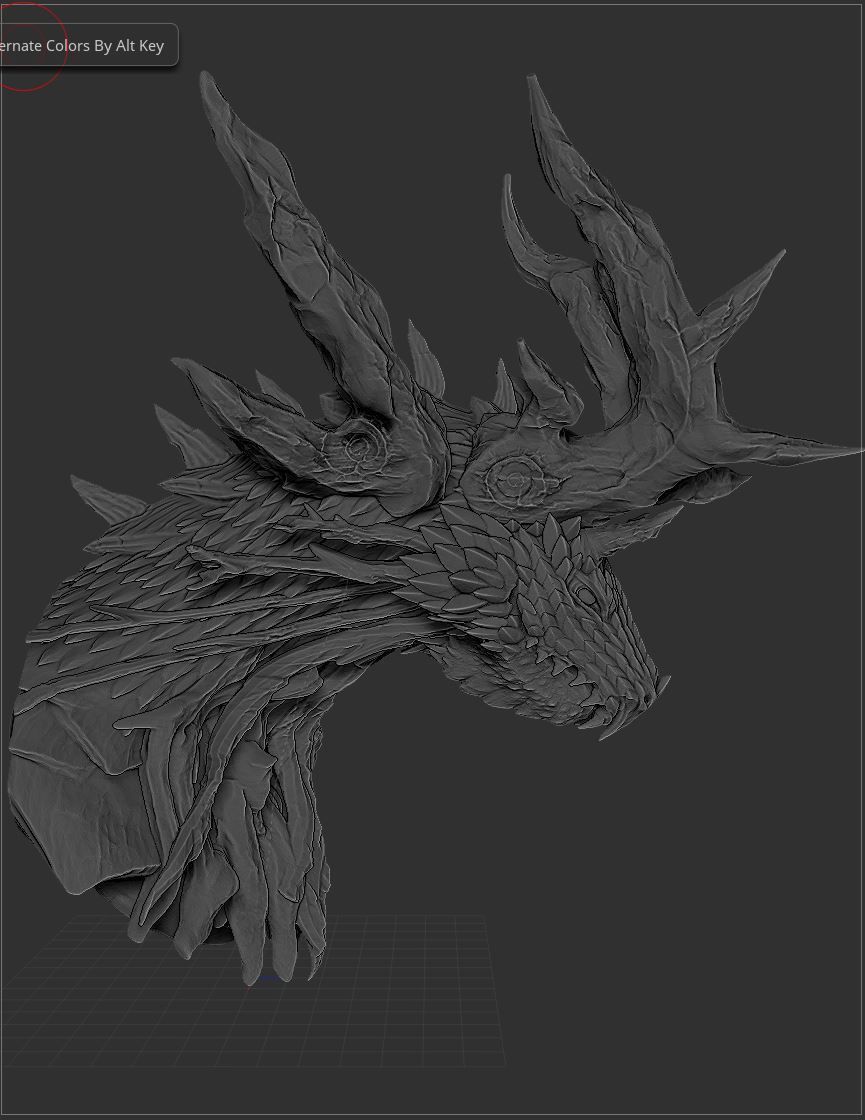 Dragonbust 4 dragon head 3D print model_2