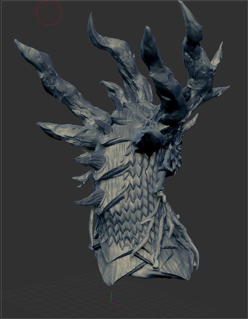 Dragonbust 4 dragon head 3D print model_1