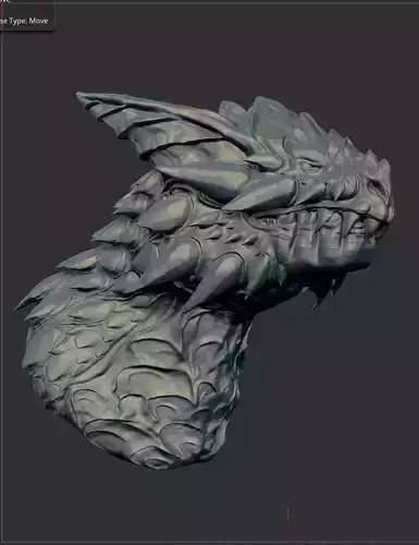 Dragonbust 5 dragon head 3D print model