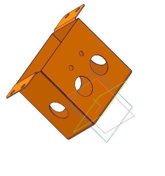 box box box metal with two holes Free 3D model_1