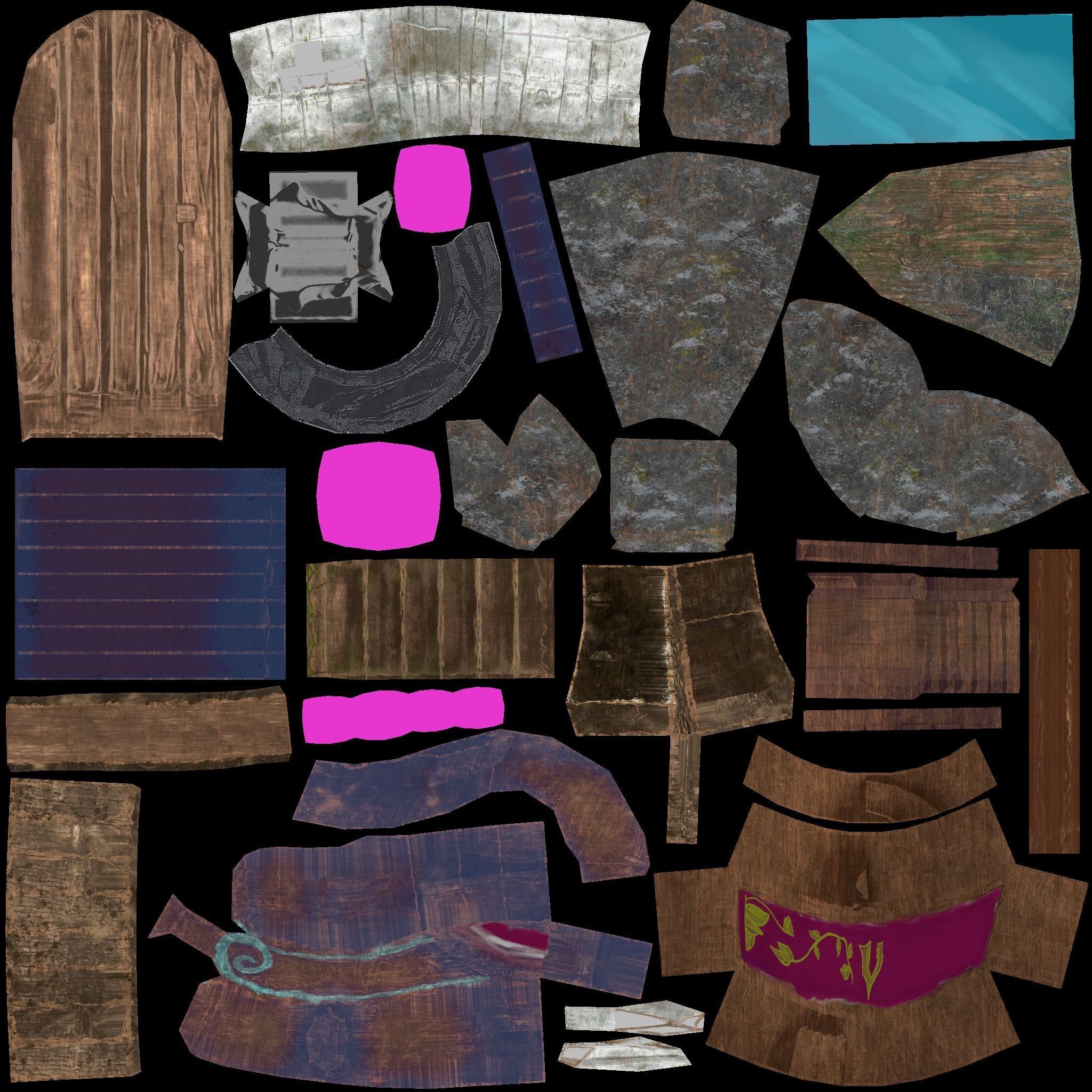 Cartoon village house Low-poly 3D model_5