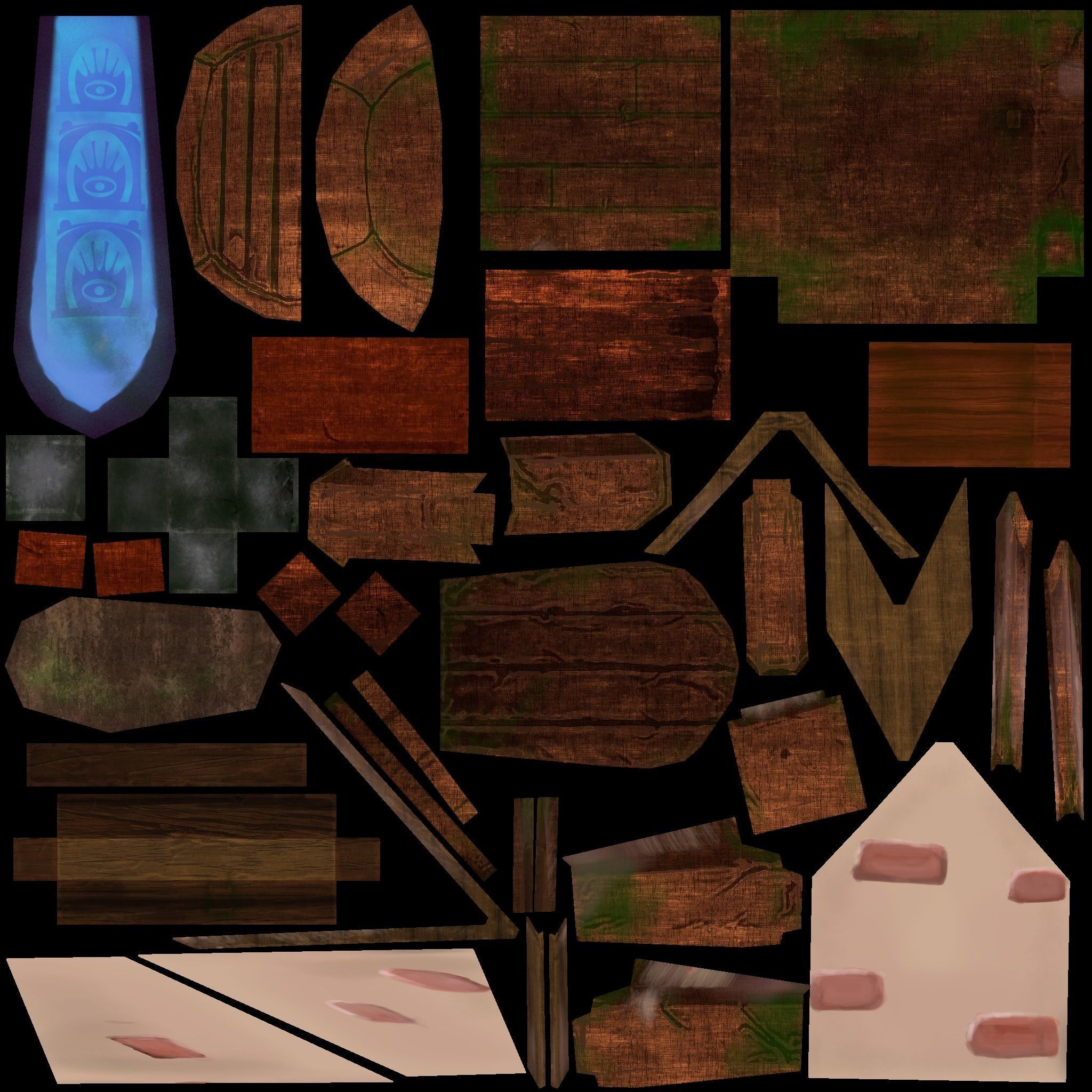 Cartoon village house Low-poly 3D model_7