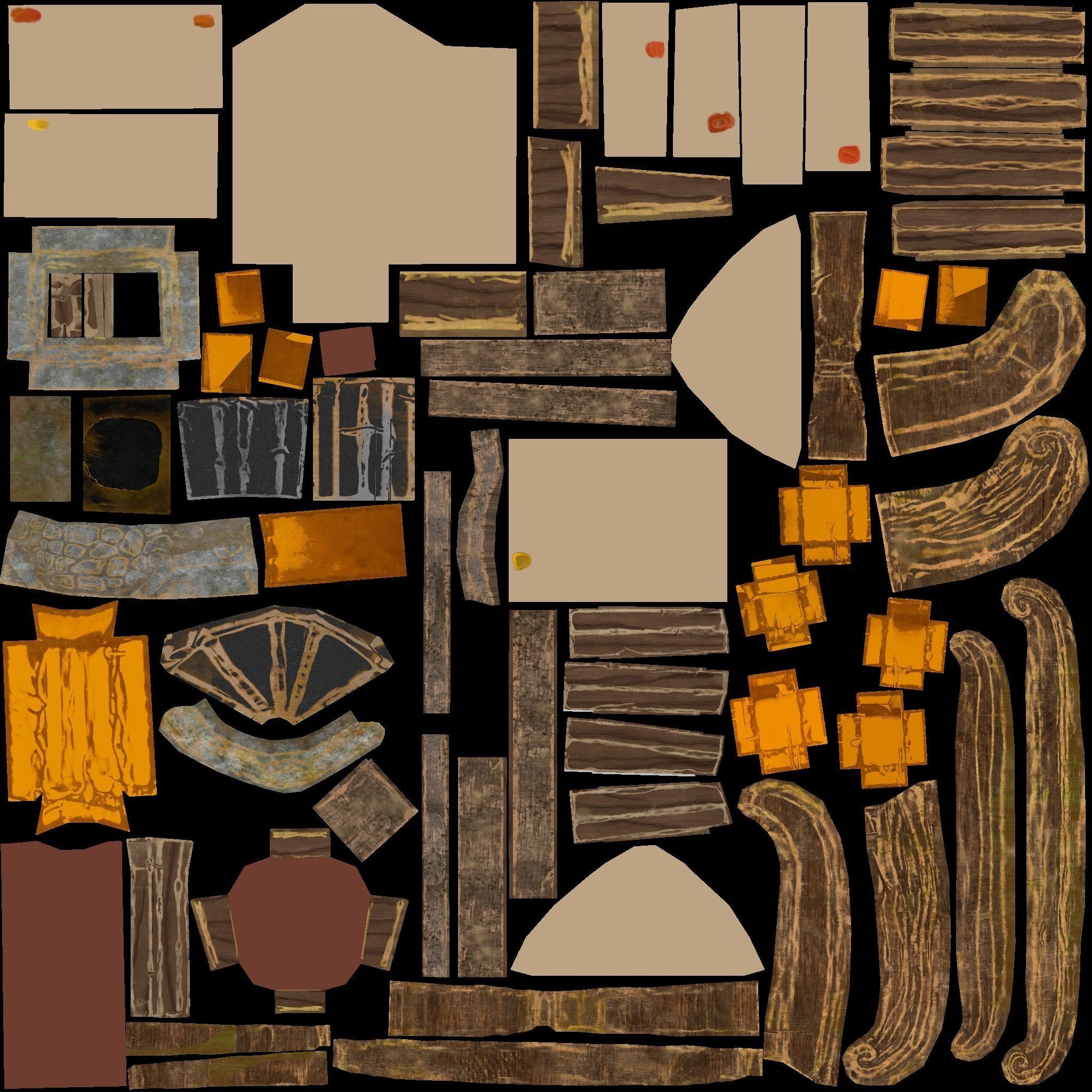 Cartoon village house Low-poly 3D model_4