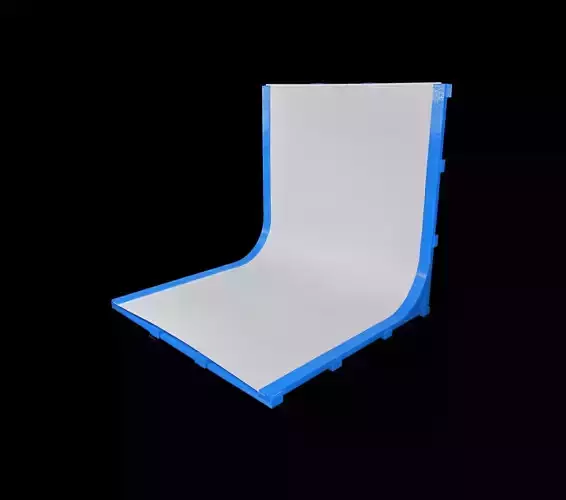 Infinite Seamless White Backdrop - PHOTOGRAPHY PRO 3D print model