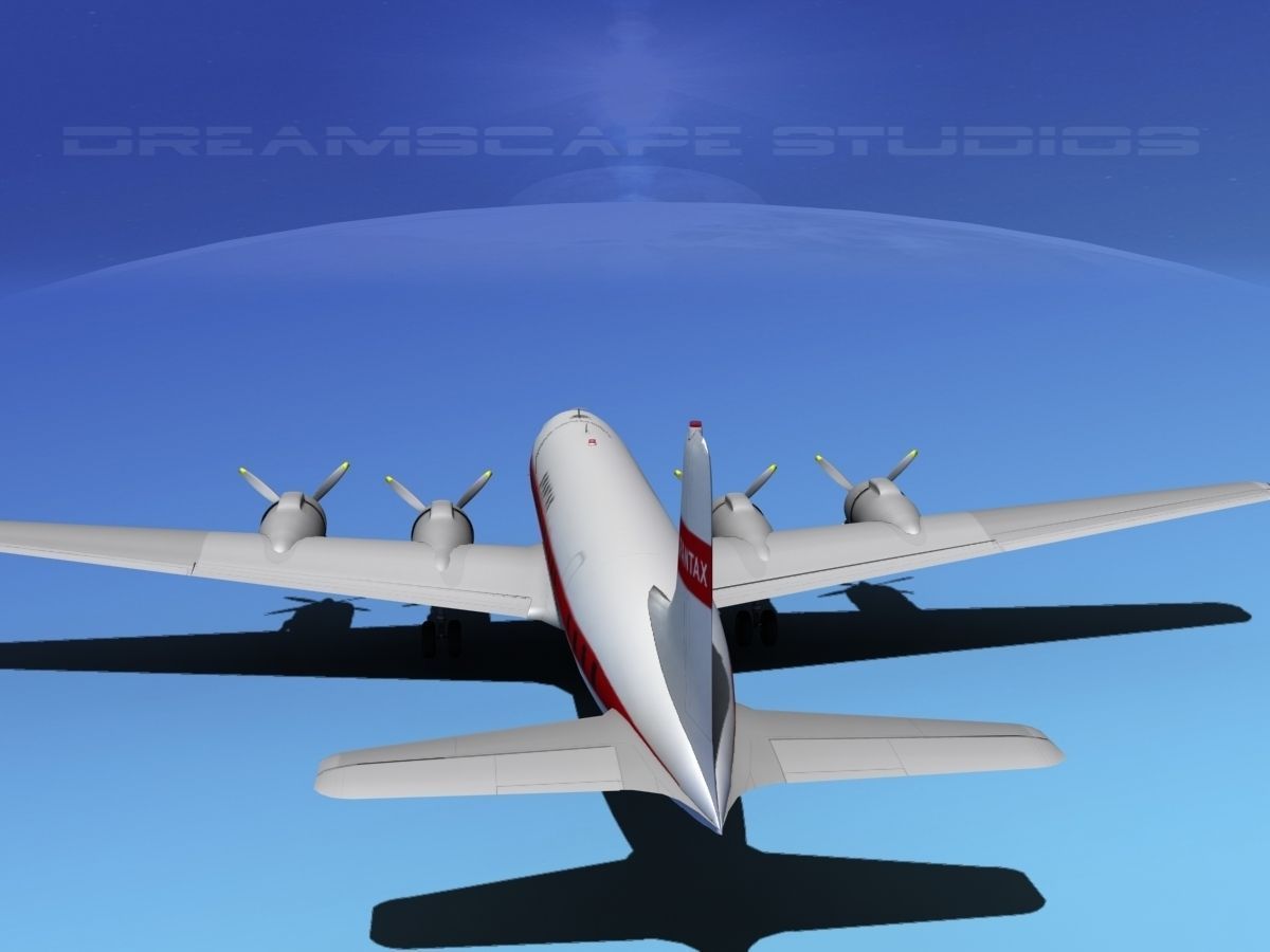 Douglas DC-7C Spantax 3D model_6