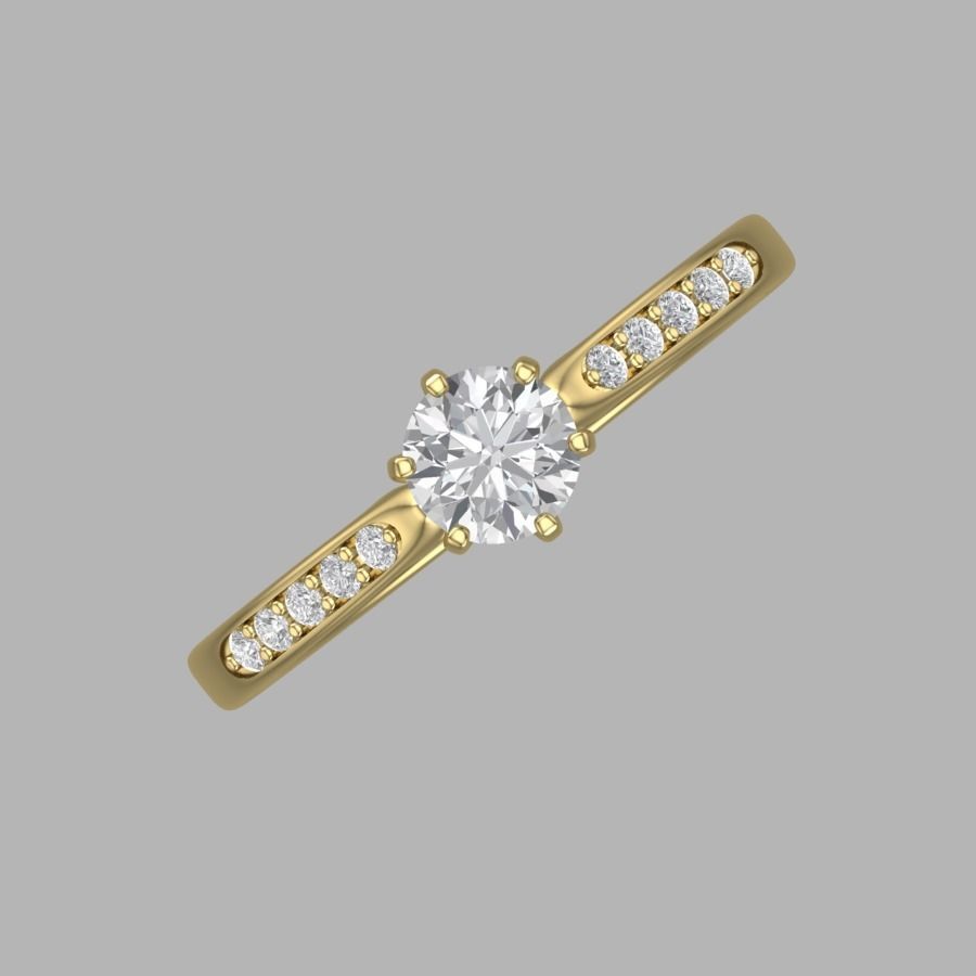  ring with stones   5588 3D print model_2