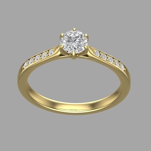  ring with stones   5588 3D print model