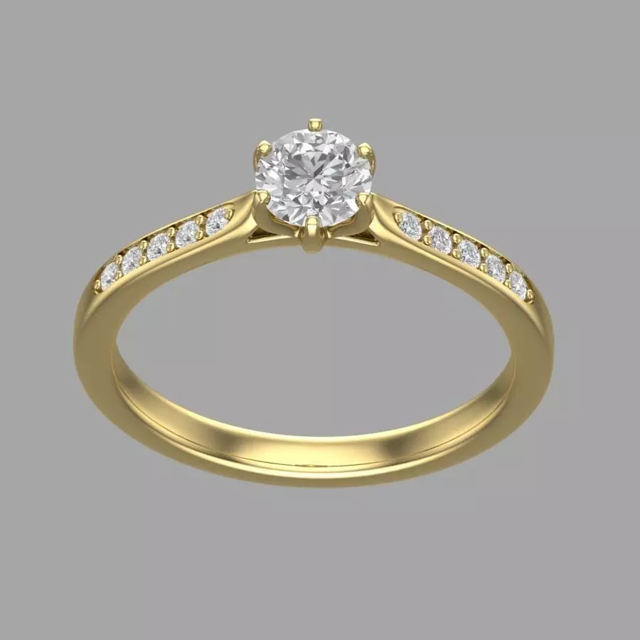  ring with stones   5588 3D print model_0