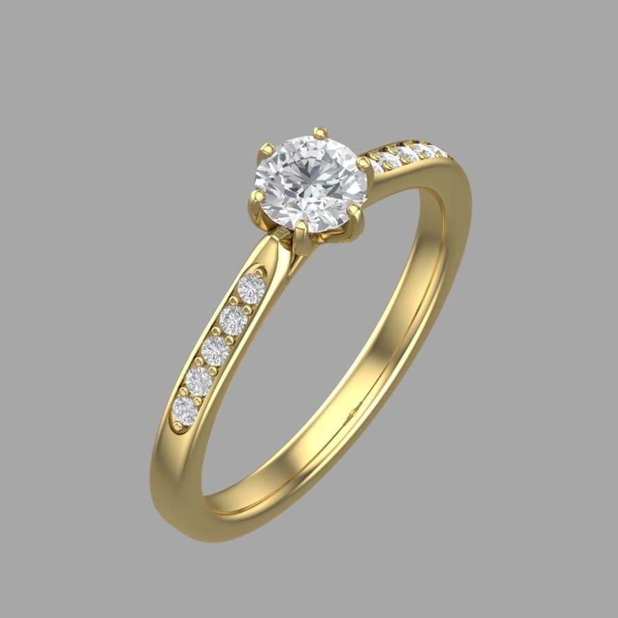  ring with stones   5588 3D print model_1