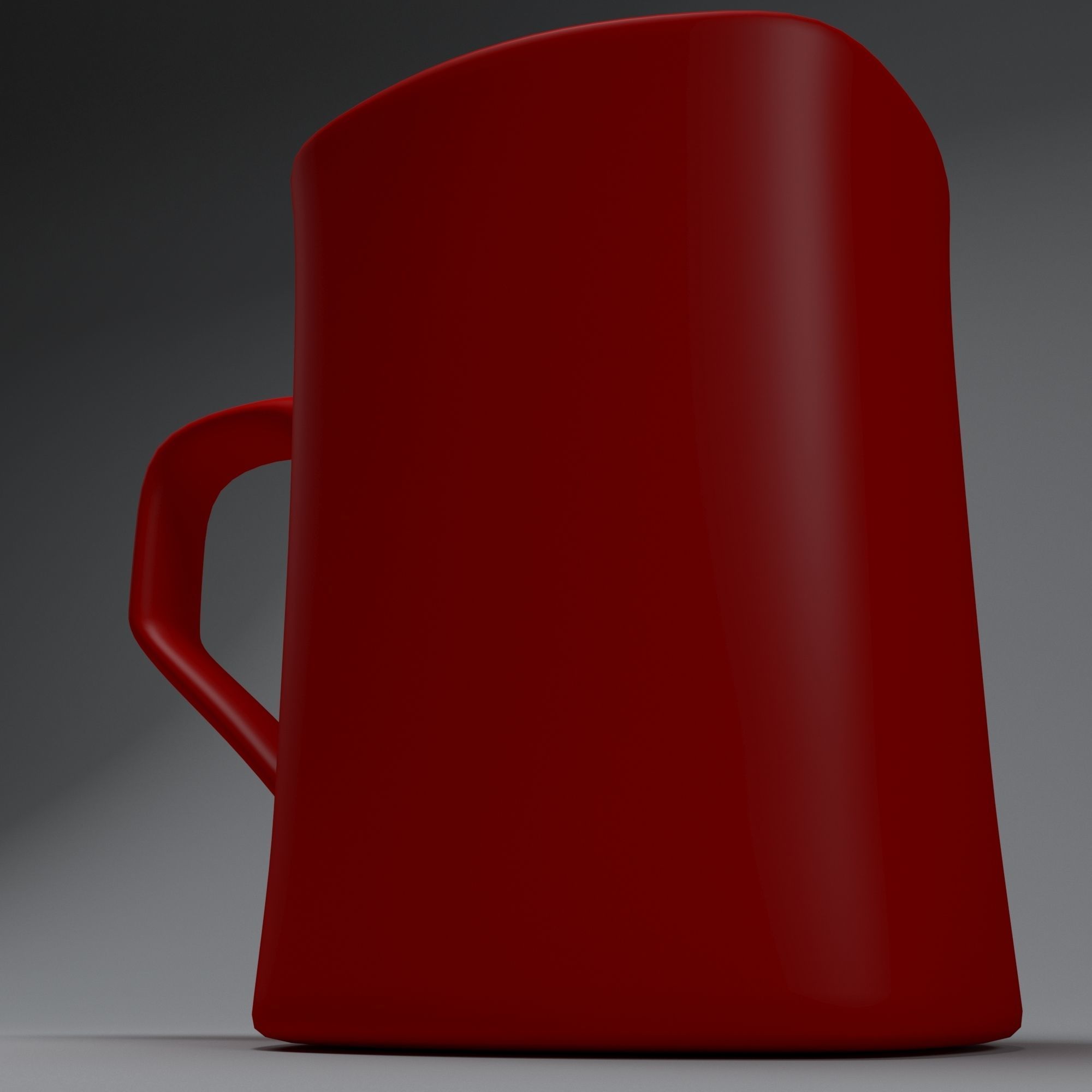 Red Mug 3D model_3