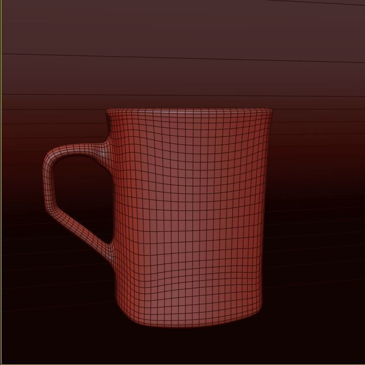 Red Mug 3D model_5