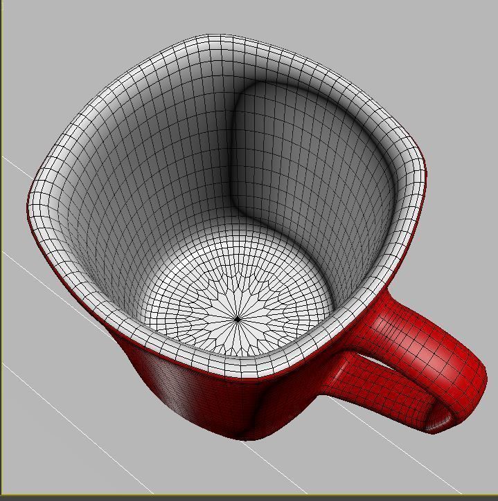 Red Mug 3D model_6