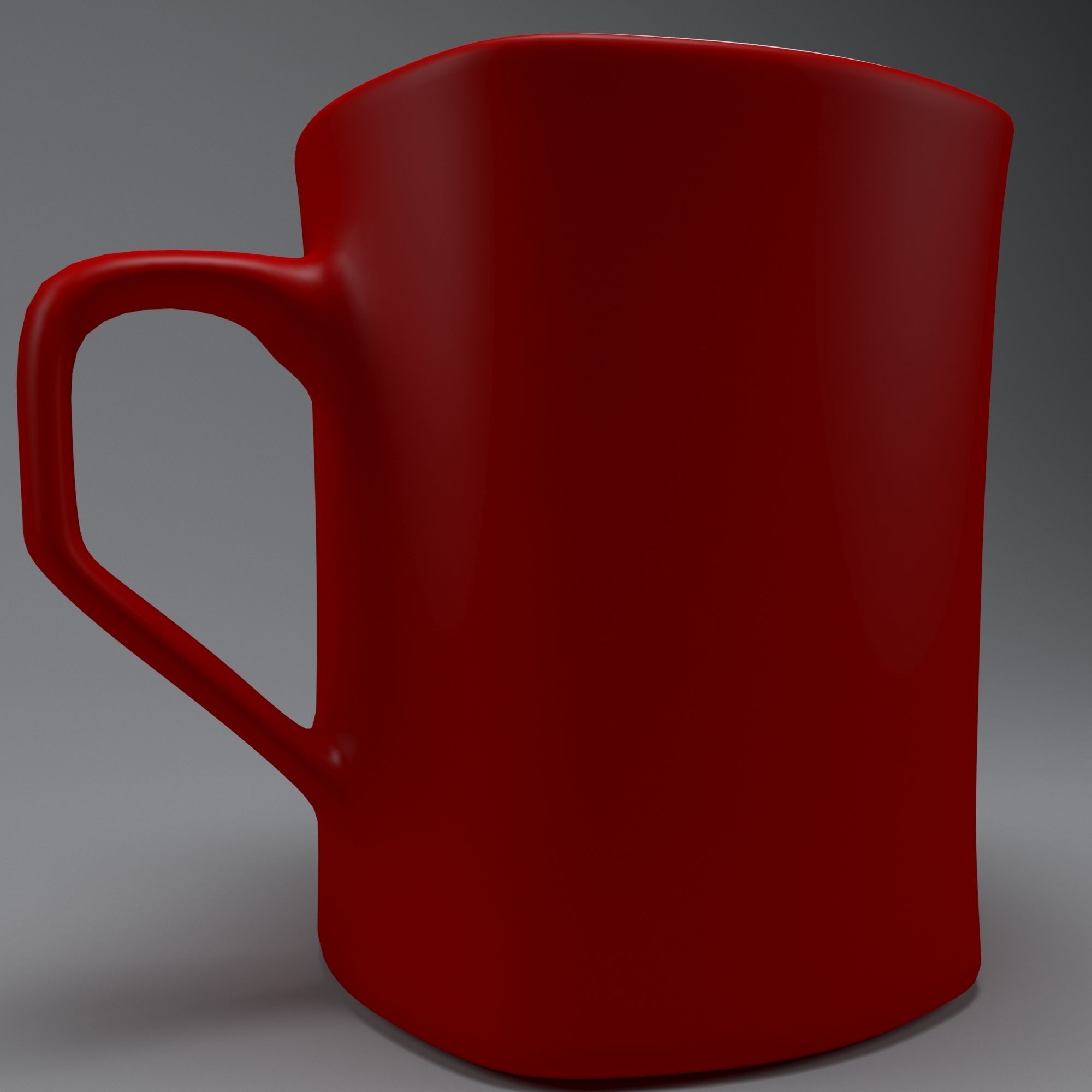 Red Mug 3D model_2