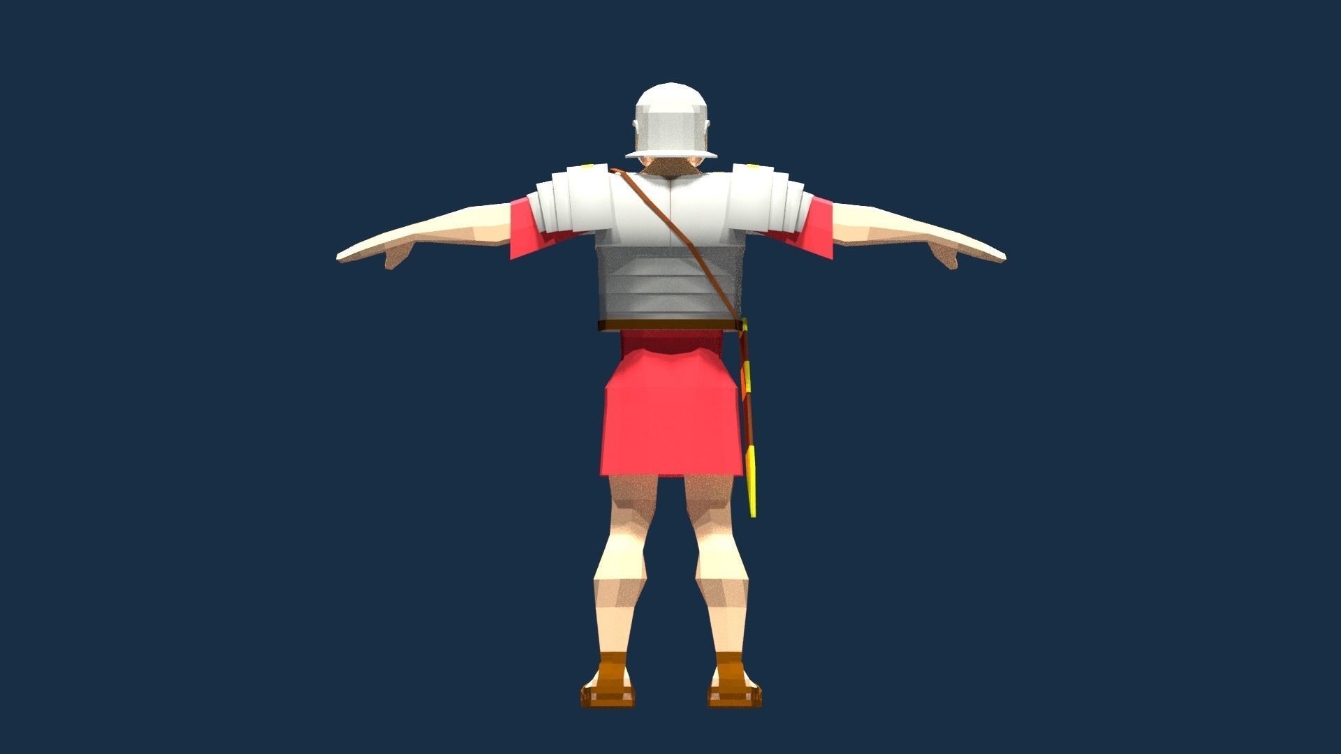 Roman Legionary and Centurion Low-poly 3D model_2