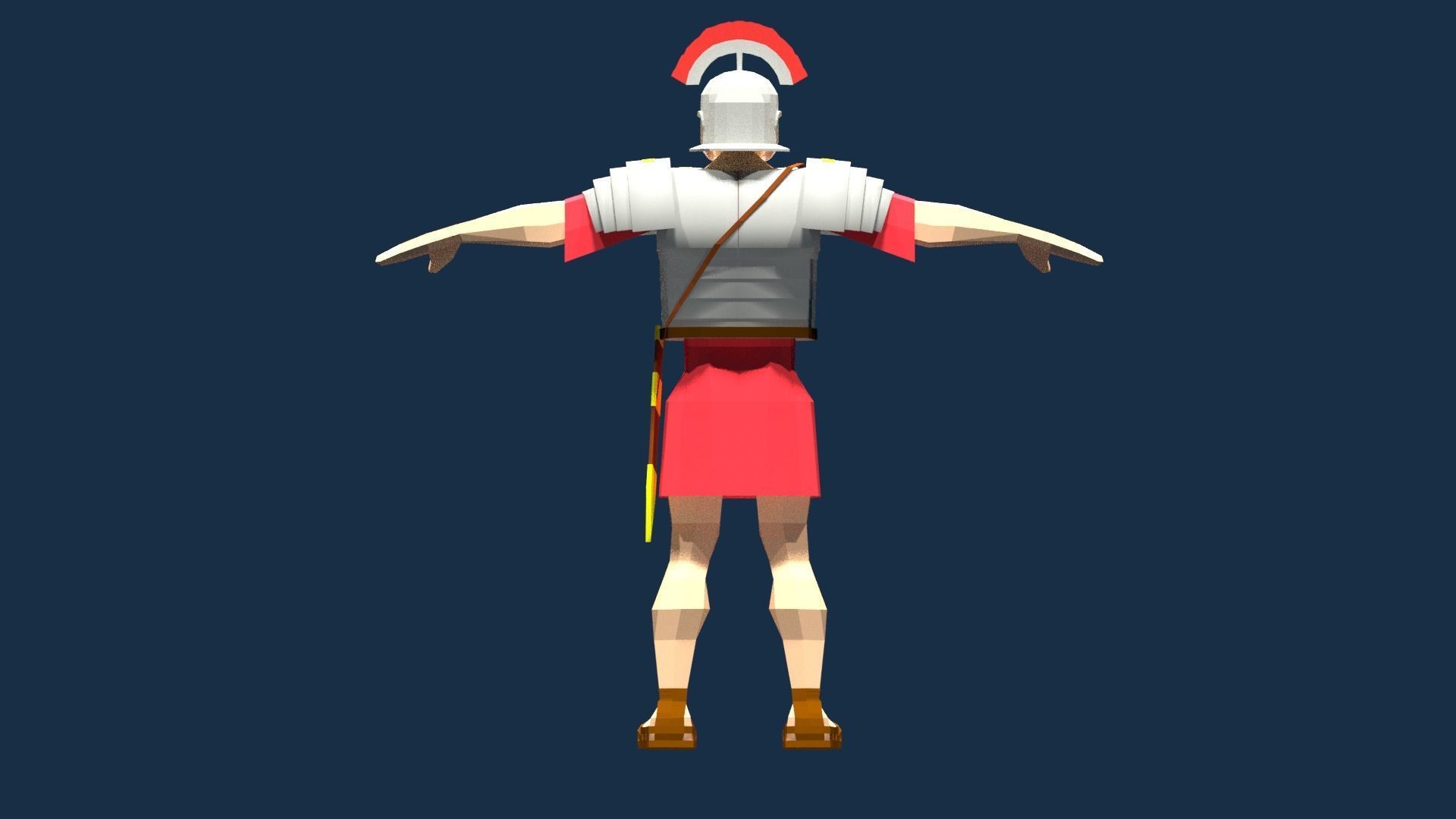 Roman Legionary and Centurion Low-poly 3D model_5