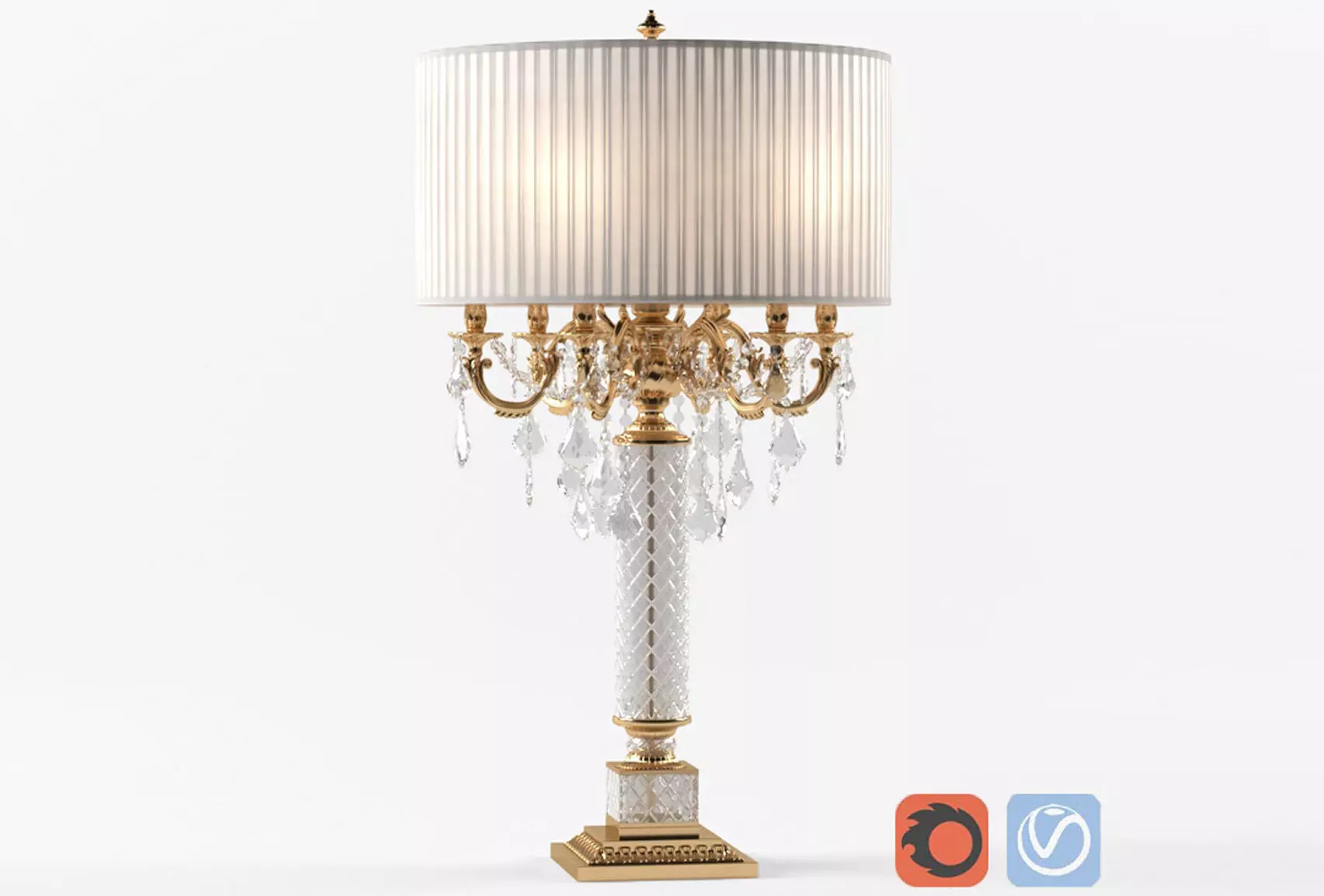 Table lamp Zanaboni 3D model_0