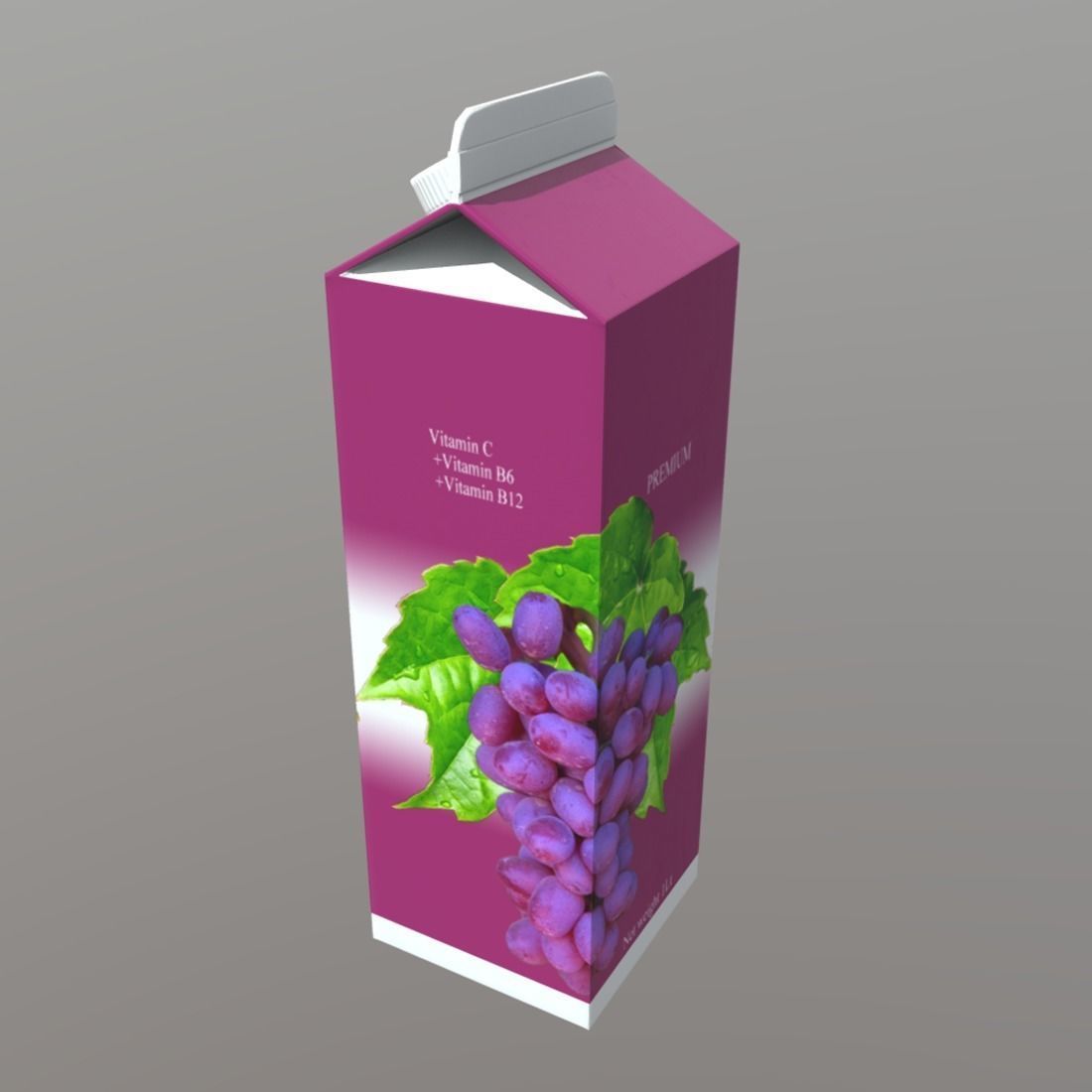 Grape Juice Low-poly 3D model_2