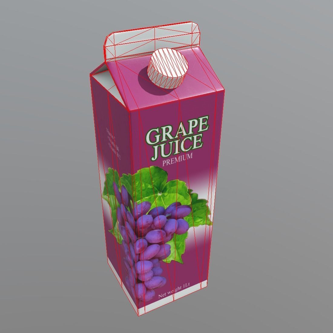 Grape Juice Low-poly 3D model_4