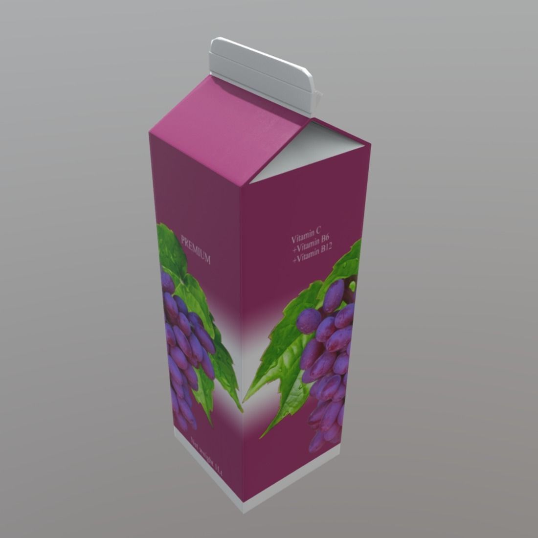 Grape Juice Low-poly 3D model_3