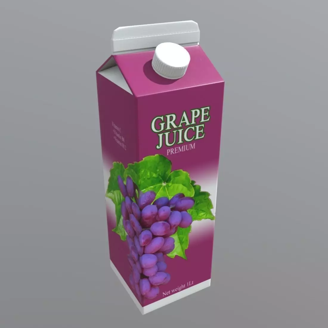 Grape Juice Low-poly 3D model_0