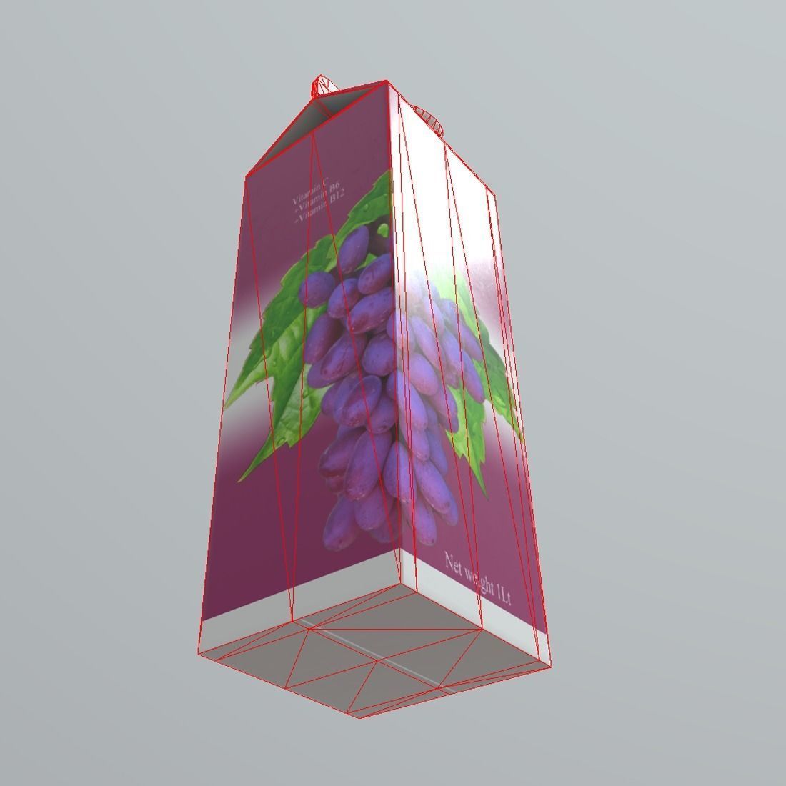 Grape Juice Low-poly 3D model_5