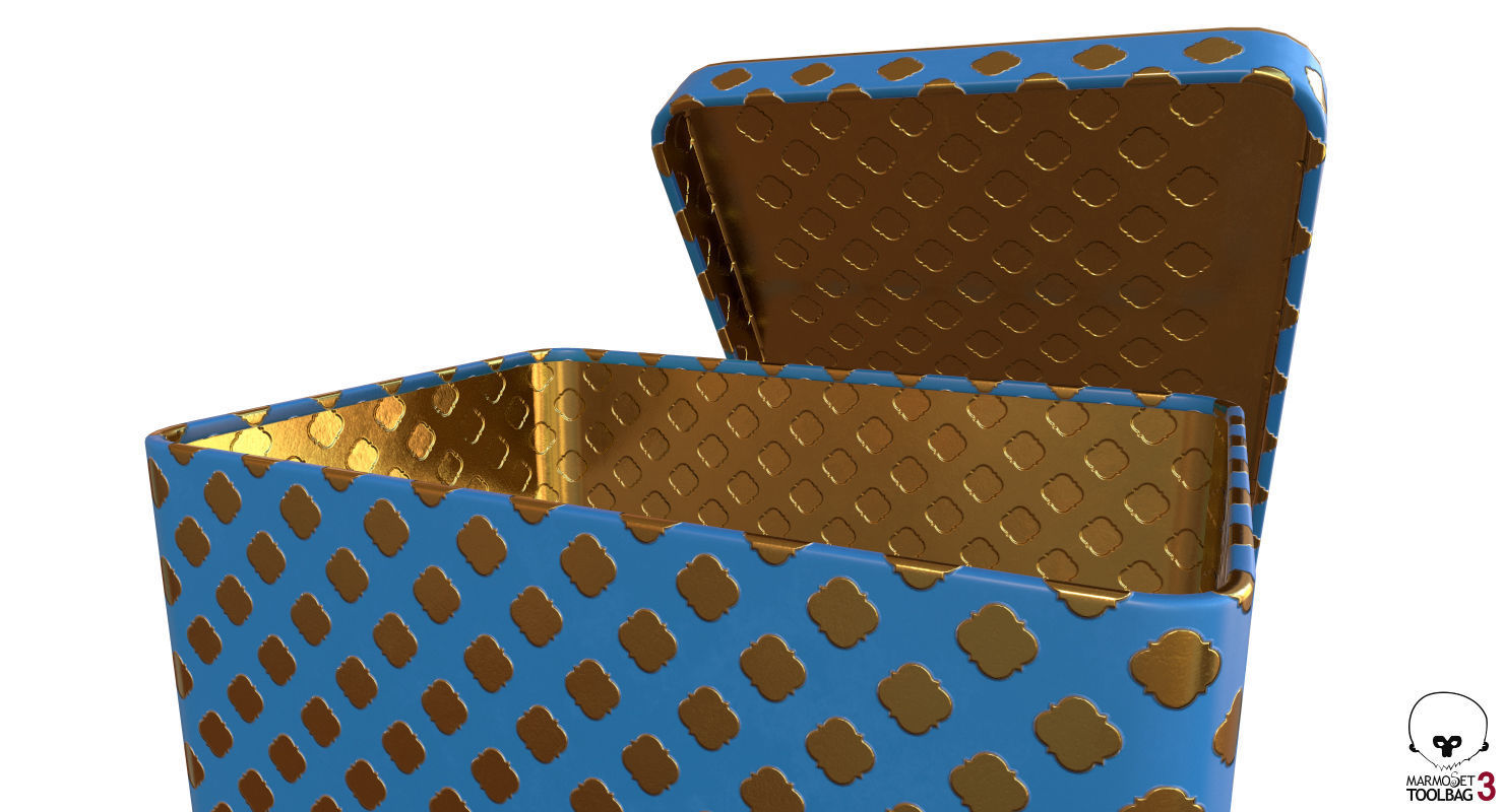 Metal Box model Low-poly 3D model_21