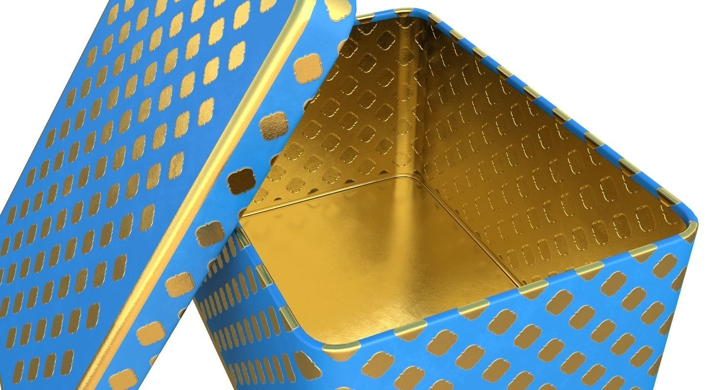 Metal Box model Low-poly 3D model_6