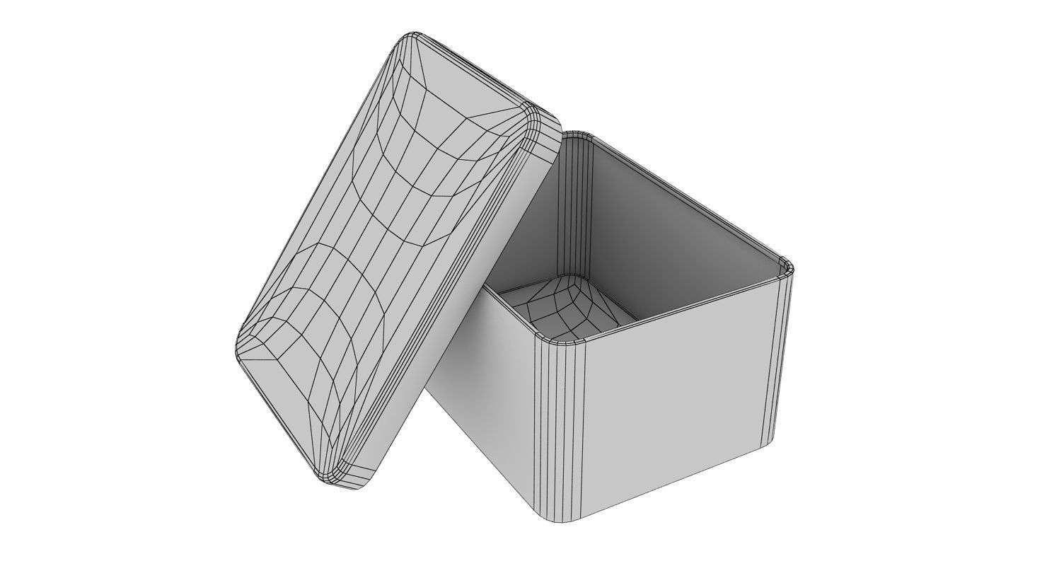 Metal Box model Low-poly 3D model_9