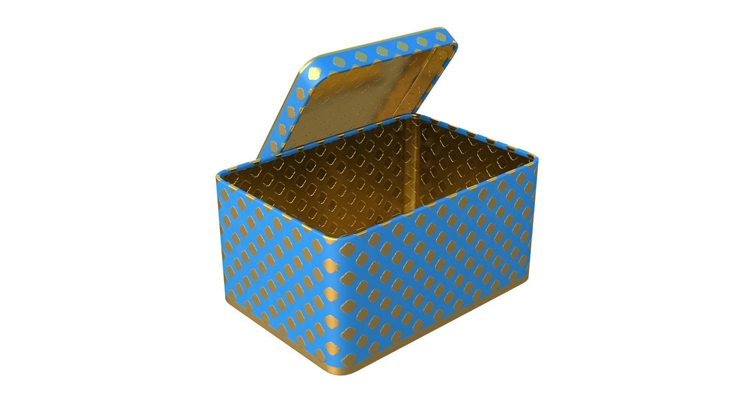 Metal Box model Low-poly 3D model_5