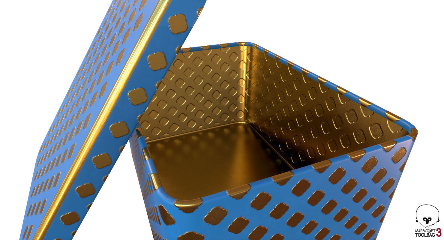 Metal Box model Low-poly 3D model_20