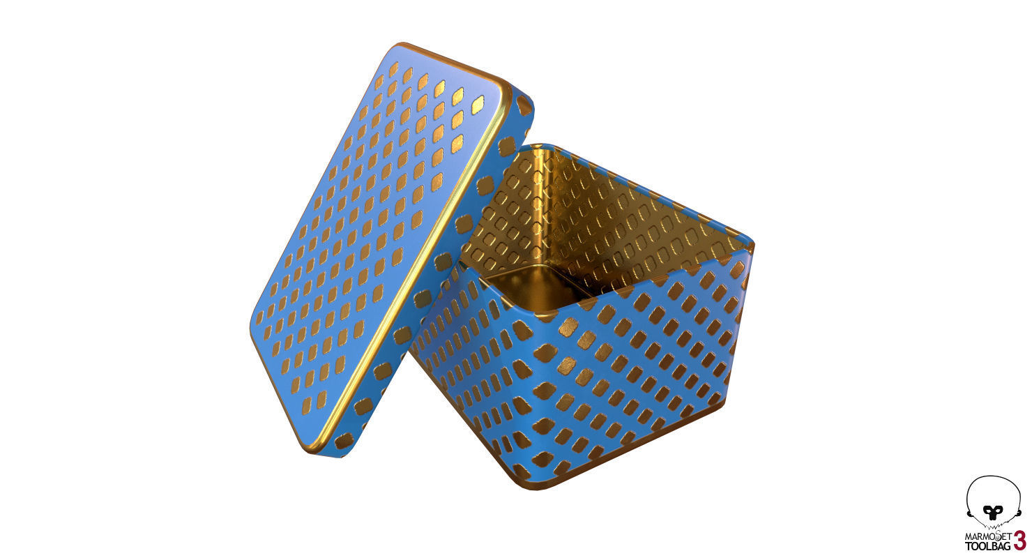 Metal Box model Low-poly 3D model_16