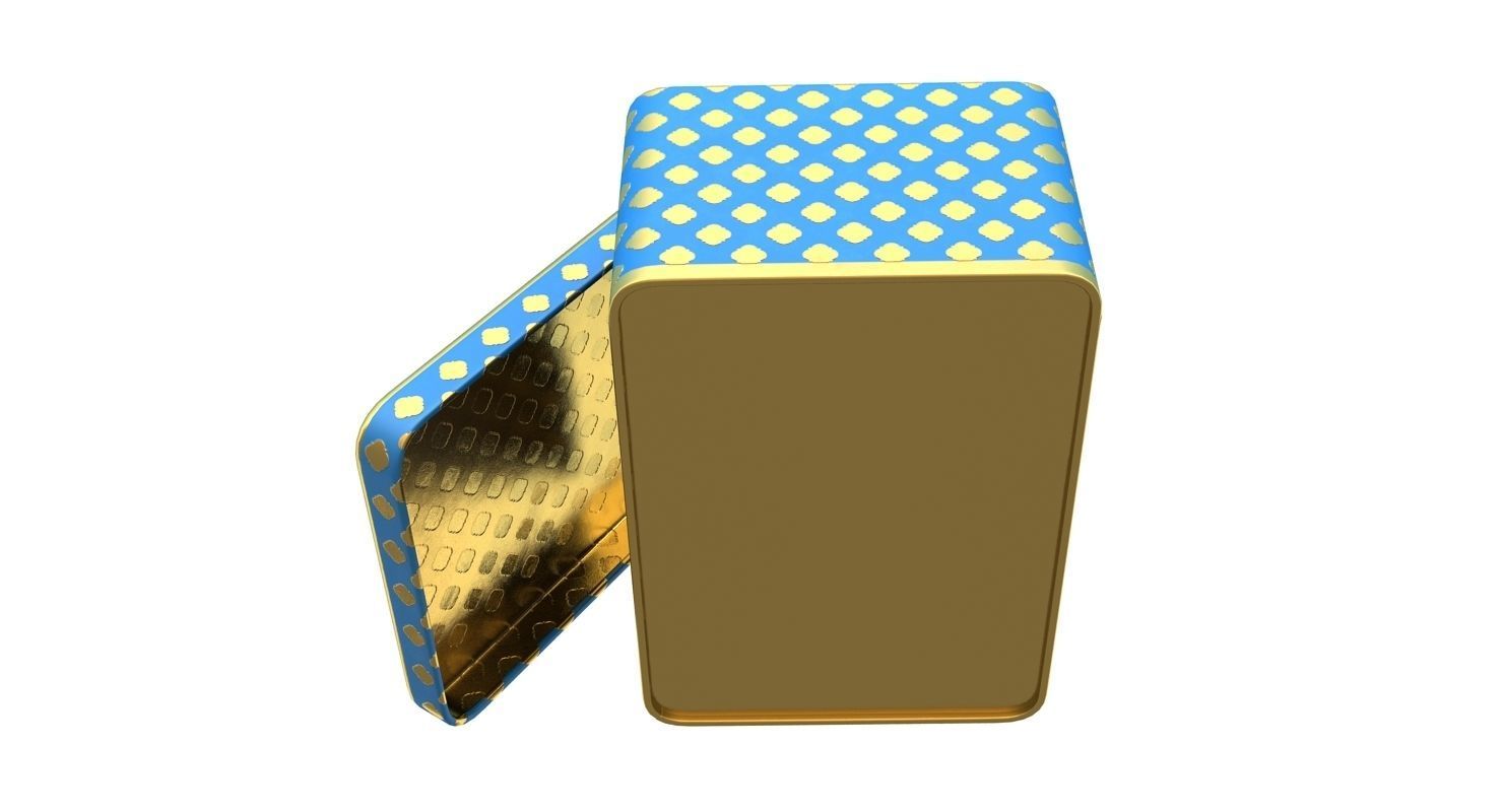 Metal Box model Low-poly 3D model_8