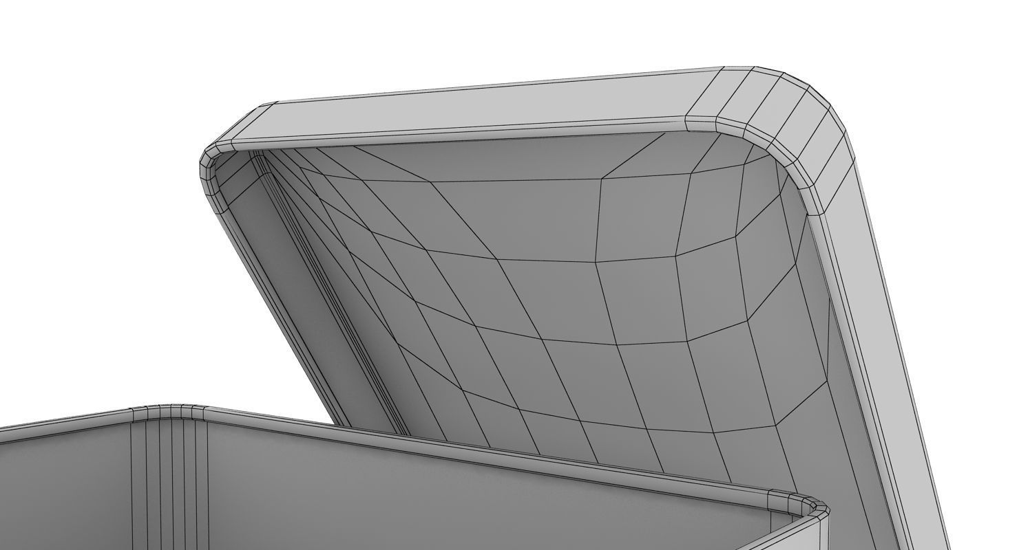 Metal Box model Low-poly 3D model_14