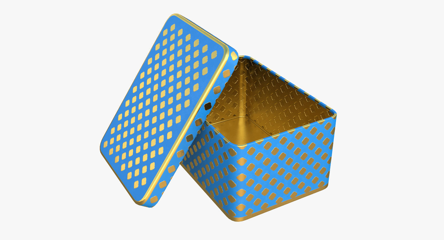 Metal Box model Low-poly 3D model_1