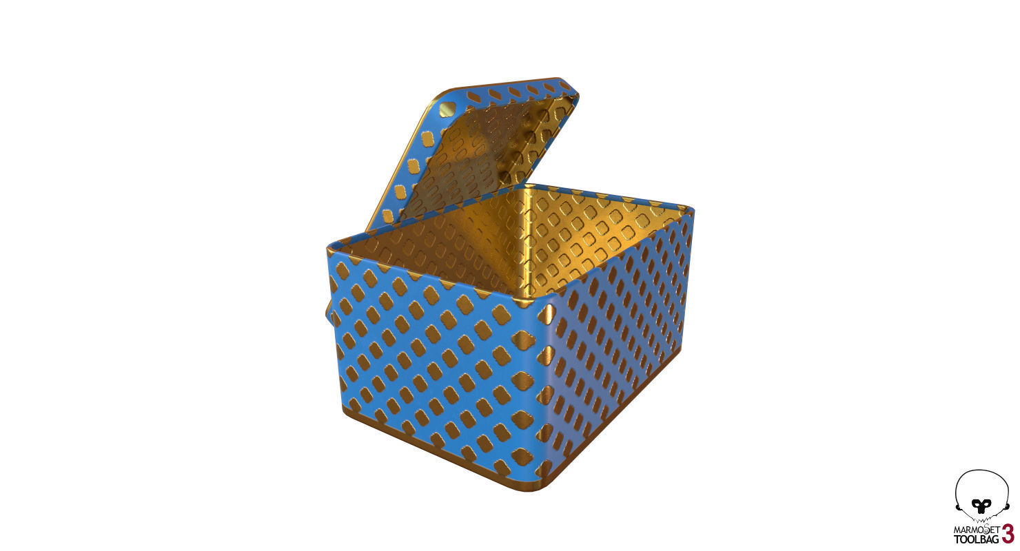 Metal Box model Low-poly 3D model_19