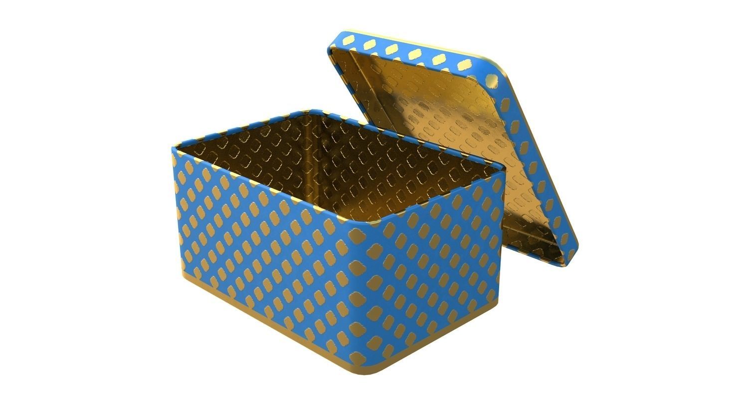 Metal Box model Low-poly 3D model_4