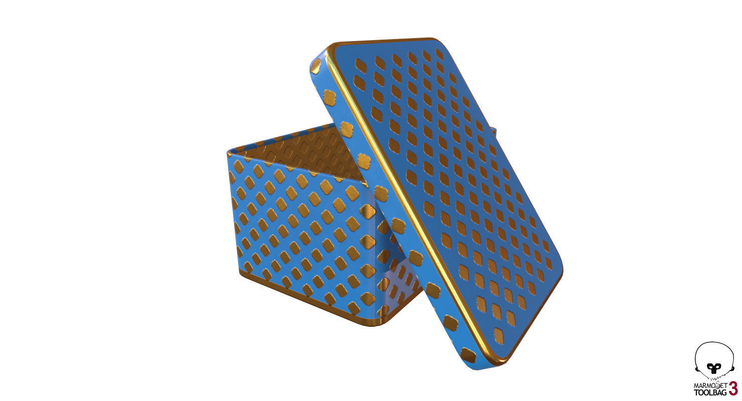 Metal Box model Low-poly 3D model_17