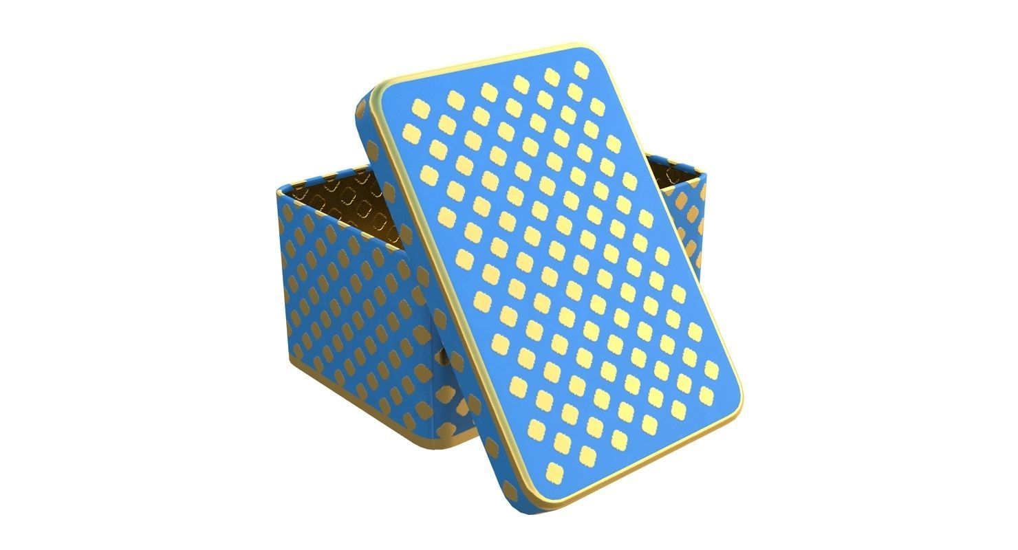 Metal Box model Low-poly 3D model_3