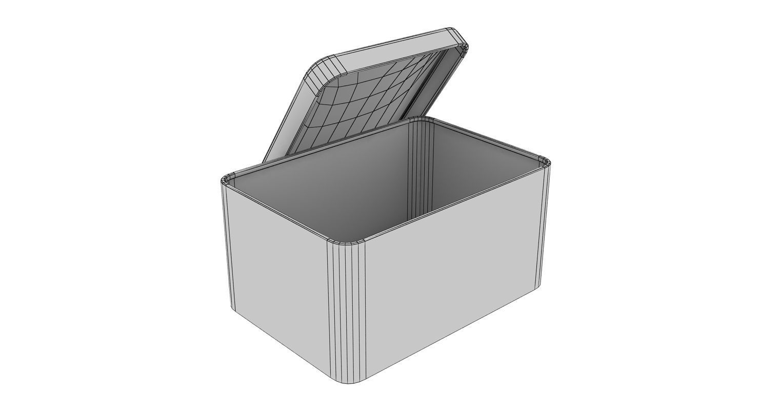 Metal Box model Low-poly 3D model_12