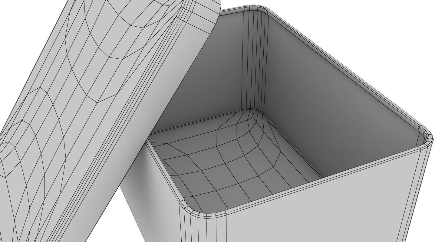Metal Box model Low-poly 3D model_13