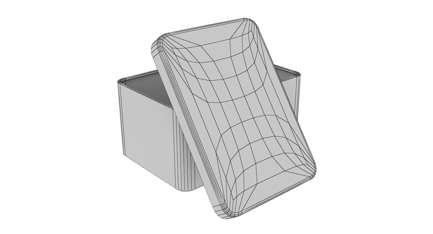 Metal Box model Low-poly 3D model_10