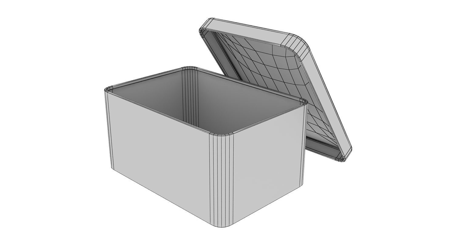 Metal Box model Low-poly 3D model_11