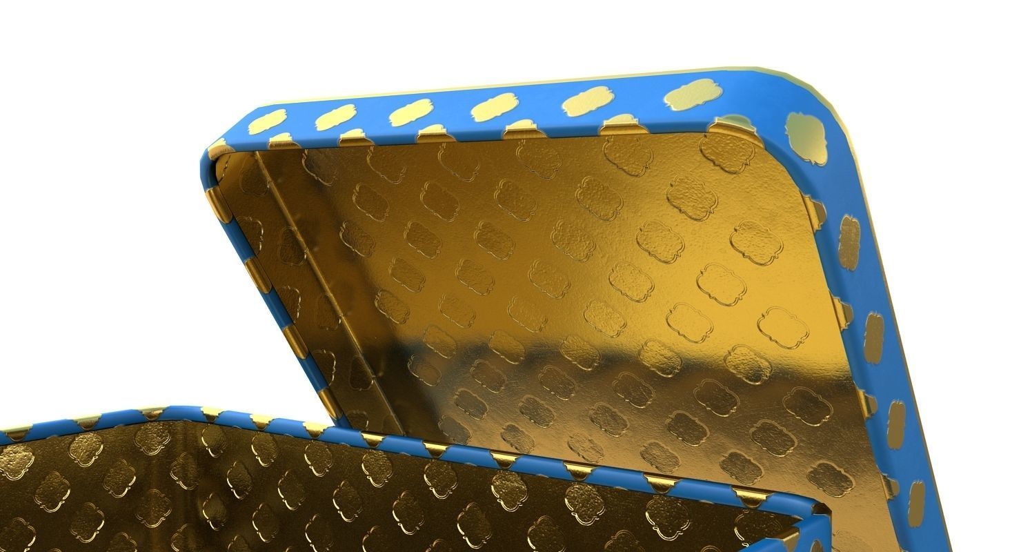 Metal Box model Low-poly 3D model_7