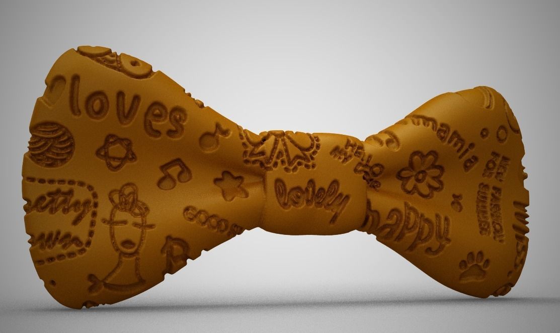 Cute Bow Tie 3D print model_1