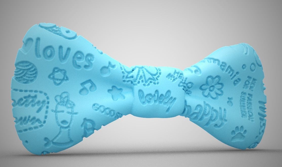 Cute Bow Tie 3D print model_3