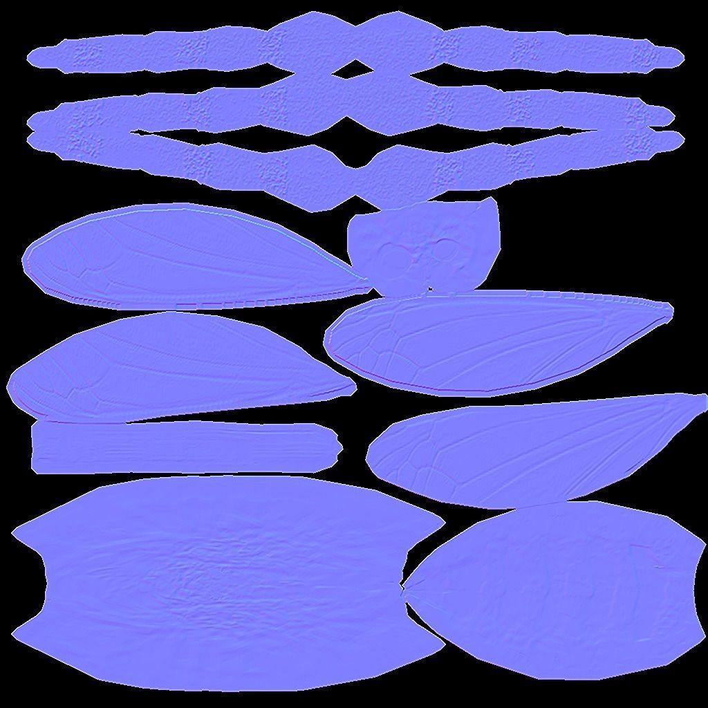 Mosquito animated and rigged Low-poly 3D model_3