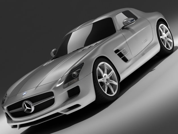MERCEDES SLS AMG std mat 3D model_1
