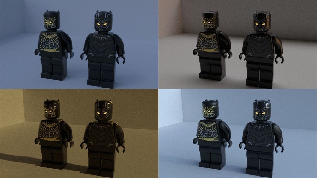 Lego Black panther and Erik killmonger Free low-poly 3D model_3